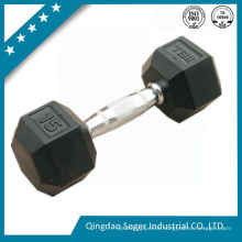 Hex Rubber Coating Cast Iron Dumbbell Sets for Sale